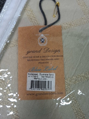 1560162-7 Överkast Grand Design Dunblane Sand Bedspread - 180x260 cm