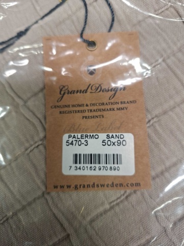 1560374-5 2 st Kuddfodral Grand Design Palermo Sand - 50x90 cm