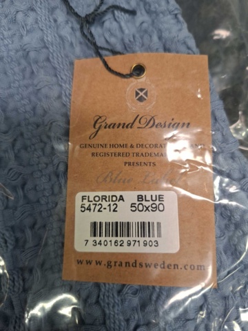 1560401-5 2 st Kuddfodral Grand Design Florida Blue - 50x90 cm