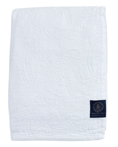 1560076-1 Överkast Grand Design Floral Quilt vit - 180x260 cm