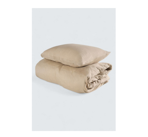 1560088-1 2 st Påslakanset Bamburino Bambu/Bomull beige enkel - 150x210 cm