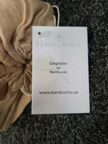 1560088-3 2 st Påslakanset Bamburino Bambu/Bomull beige enkel - 150x210 cm