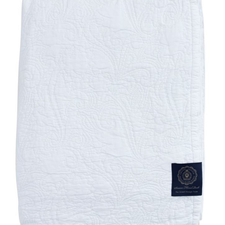 1560084-1 Bedspread Grand Design Floral Quilt white - 180x260 cm