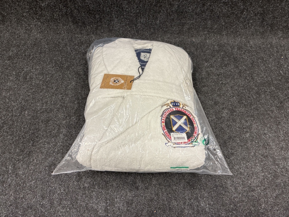 1560183-2 Bathrobe Grand Design Cotton Terry White, Size S/M