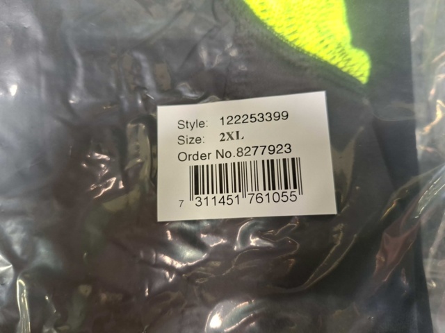 1560461-3 10 st Sweatshirtjackor Gesto Explore Stickad Gul/Svart, Strl 2XL