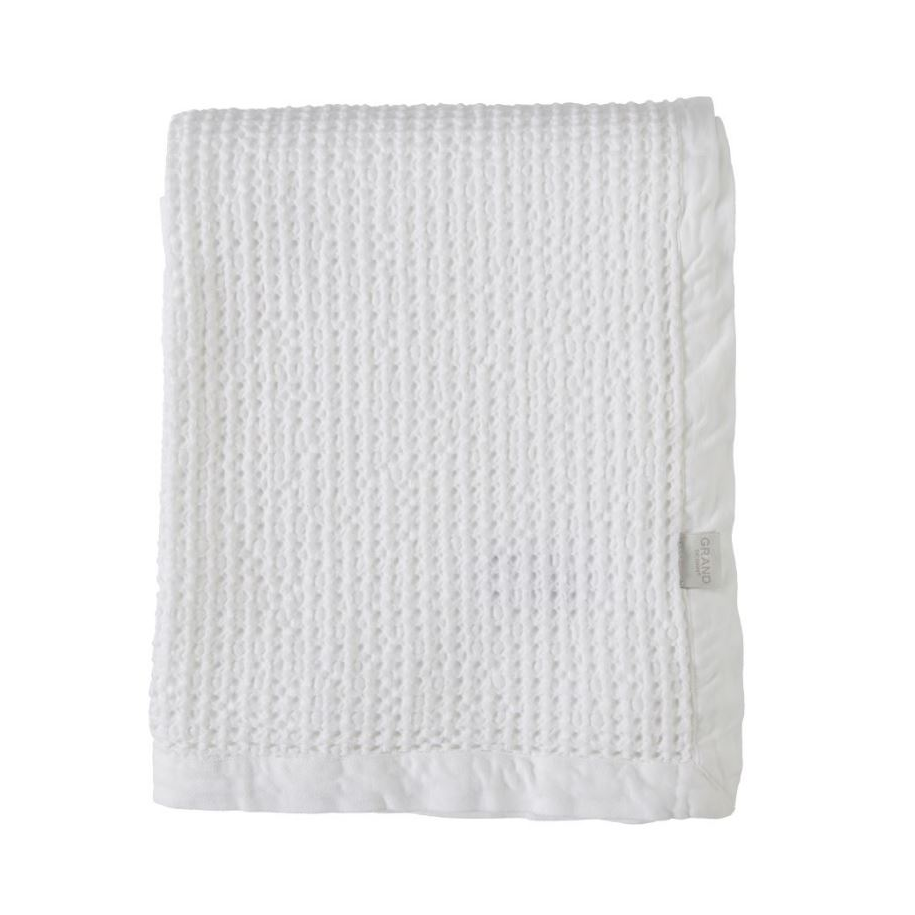 1560254-1 Bedspread Grand Design Waffle White - 180x260 cm