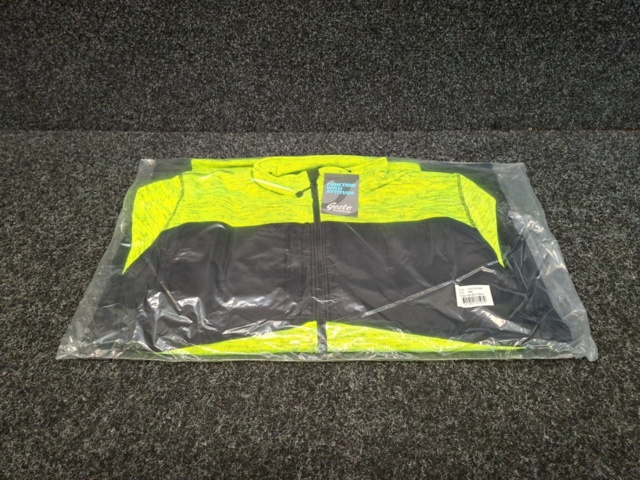 1560485-3 5 st Sweatshirtjackor Gesto Explore Stickad Gul/Svart, Strl 4XL