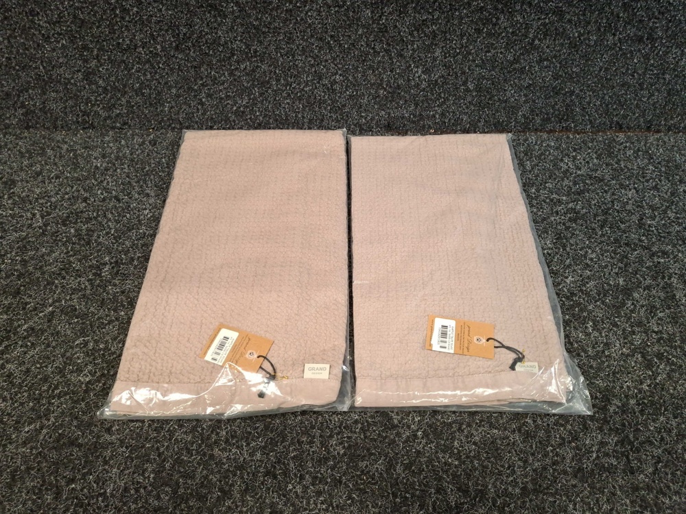 1560320-2 2 cushion covers Grand Design Waffle Taupe - 50x90 cm