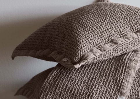 2 st Överkast Grand Design Waffle Taupe - 120x180 cm