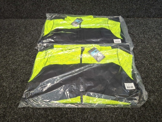 1560484-2 2 st Sweatshirtjackor Gesto Explore Stickad Gul/Svart, Strl 2XL