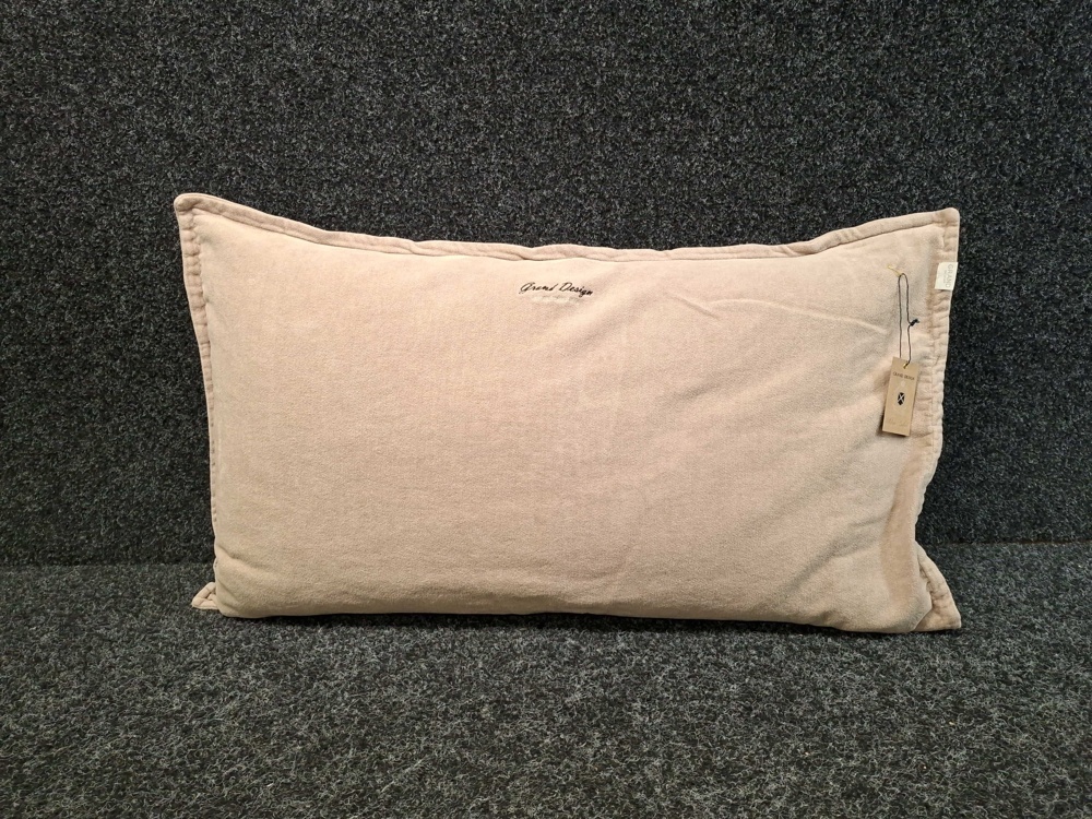 1560238-1 2 st Kuddfodral Grand Design Velour Sand - 50x90 cm