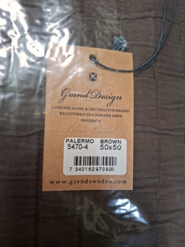 1560423-10 2 st Kuddfodral Grand Design Palermo Brown - 50x50 cm