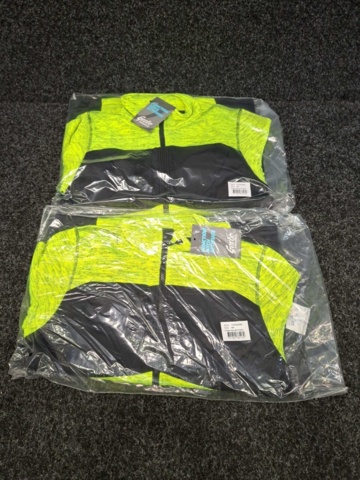 1560501-2 2 st Sweatshirtjackor Gesto Explore Stickad Gul/Svart, Strl XS