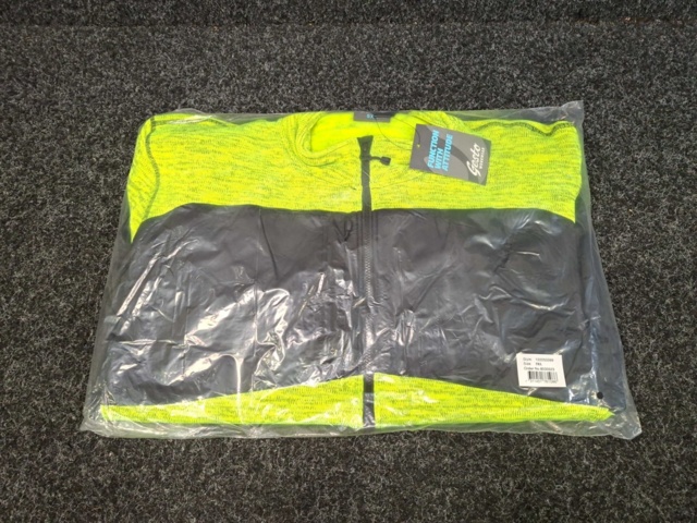 1560592-2 5 st Sweatshirtjackor Gesto Explore Stickad Gul/Svart, Strl 5XL