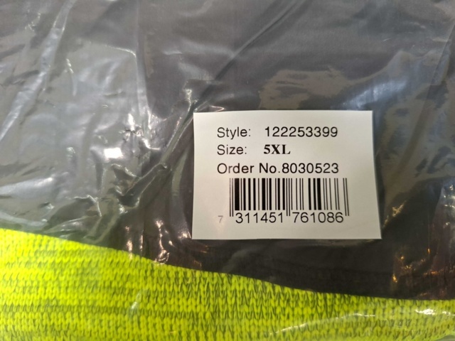 1560592-3 5 st Sweatshirtjackor Gesto Explore Stickad Gul/Svart, Strl 5XL