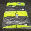 1560596-2 2 st Sweatshirtjackor Gesto Explore Stickad Gul/Svart, Strl 5XL