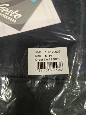 1560699-3 10 st Servicebyxor Gesto Pure G517 Klass 1, Strl D116