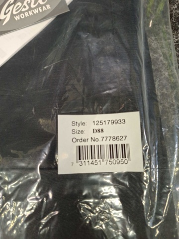 1560729-3 7 st Servicebyxor Gesto Pure G517 Klass 1, Strl D88