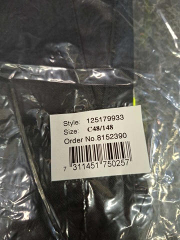 1560640-3 10 st Servicebyxor Gesto Pure G517 Klass 1, Strl C48/148