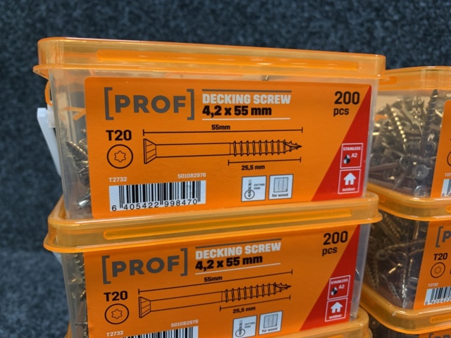 2400 st Trallskruv 4,2x55mm, Prof