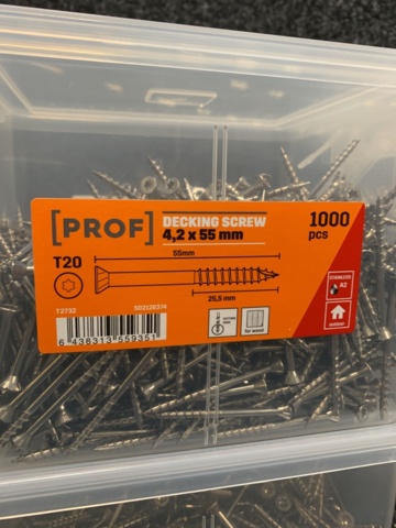4000 st Trallskruv 4,2x55mm, Prof