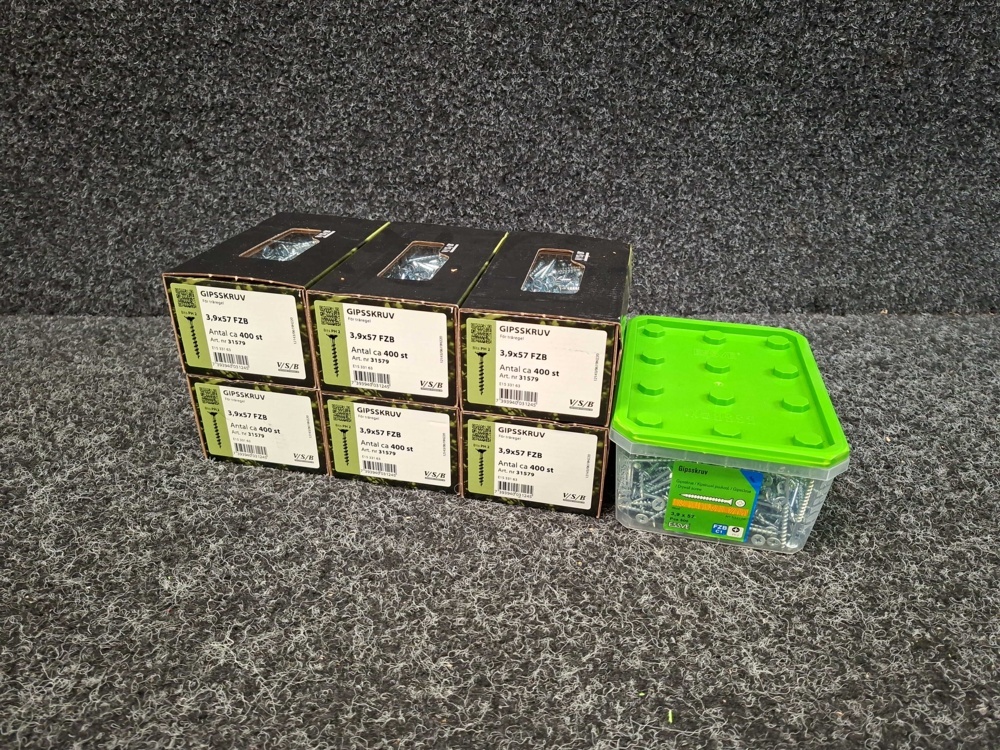 1560996-1 2900 pcs Drywall screws 3.9x57mm, VSB & Essve
