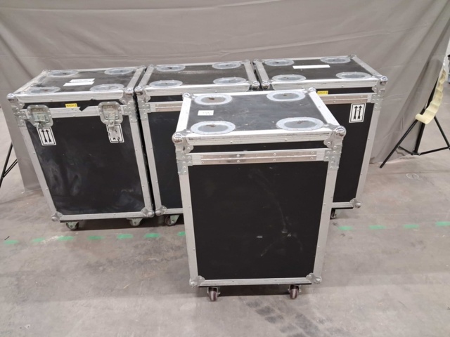 1561130-1 Flight case, 4 pcs - Single case for spotlights, on wheels