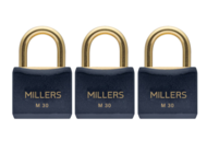 1561274 Hänglås, 10 st - 3-pack,  Marin 30, likalåsning, korrosionsbeständiga