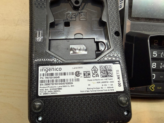 1561814-4 Payment terminals Ingenico Lane 3600 5 pcs
