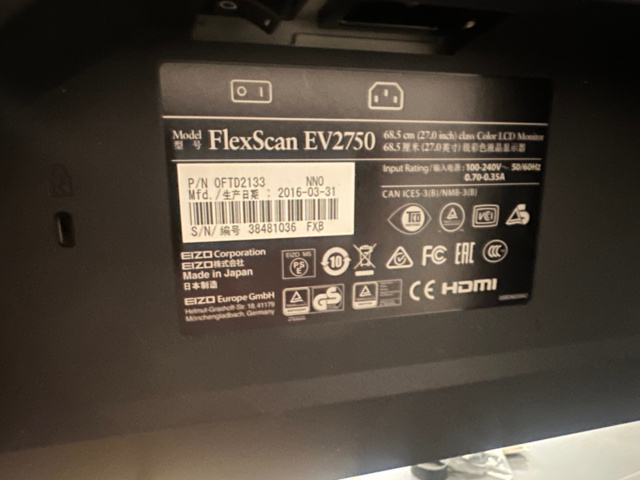 1493013-2 Datorskärm 27" EIZO FlexScan EV2750