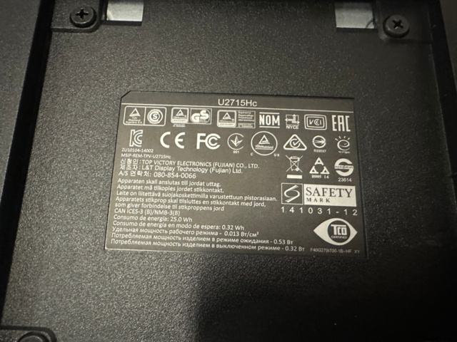 1493016-11 Datorskärm 27" DELL U2715H