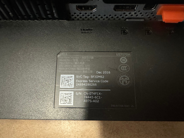 1493018-4 Datorskärm 27" DELL U2717DA