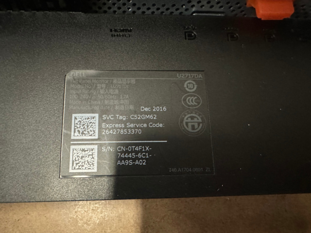 1493019-4 Datorskärm 27" DELL U2717DA
