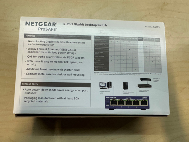 1493028-4 Switchar Netgear ProSafe GS105 3st