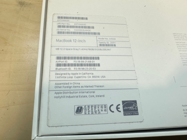 1561816-10 Apple MacBook 12" 512GB