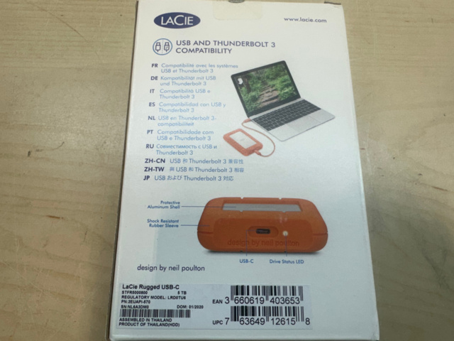 1561828-4 Extern hårddisk LaCie Rugged USB-C 5TB