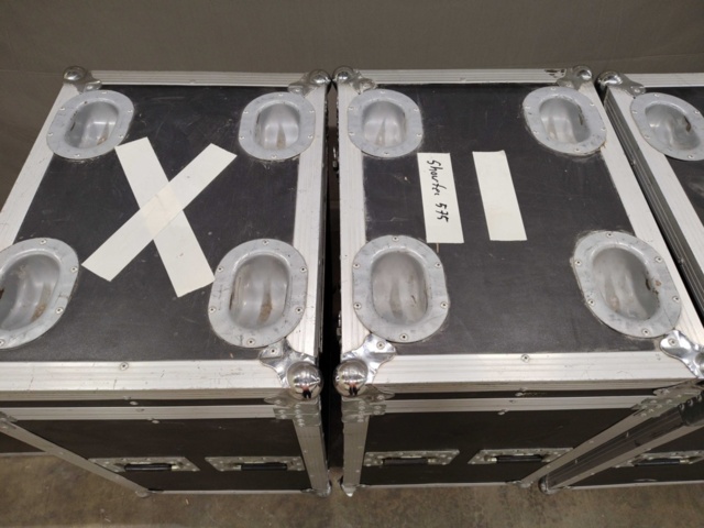 1561140-3 Flightcase, 5 st - för strålkastare mm, hjul på 4 st och skuminredning