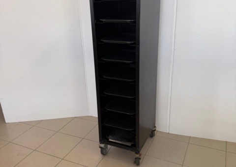 Tray trolley for café trays including 10 trays