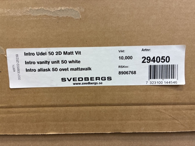 1563037-3 Commode Intro Udel 50 2D Matt White Svedbergs