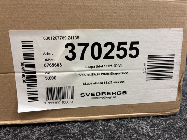 1563047-3 Dresser Skapa Udel 55x25 2D White Svedbergs