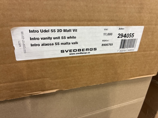 1563049-9 Commode Intro Udel 55x35 2D Matt White Svedbergs