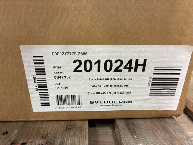 1563060-20 Kommod Svedbergs Epos 100H SV.Ask 2L Jal