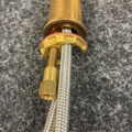 1563063-7 Sink mixer Svedbergs brushed brass & bottom valve
