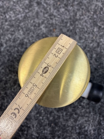 1563063-14 Sink mixer Svedbergs brushed brass & bottom valve
