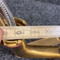 1563063-17 Sink mixer Svedbergs brushed brass & bottom valve