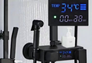 1563137 Ceiling shower set Sanitary Ware Digital - Black
