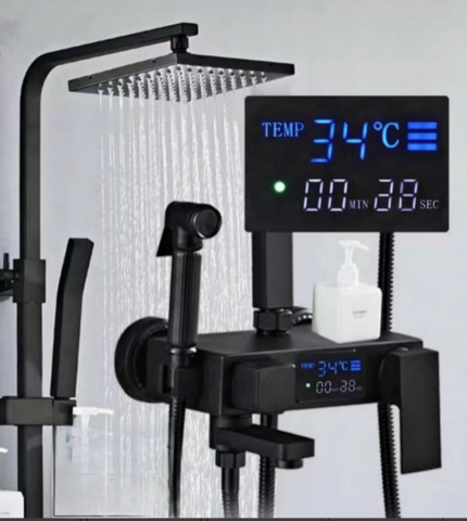 1563137-1 Ceiling shower set Sanitary Ware Digital - Black