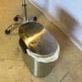 1549049-5 Rollaway stool with backrest and waste container
