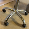 1549049-9 Rollaway stool with backrest and waste container