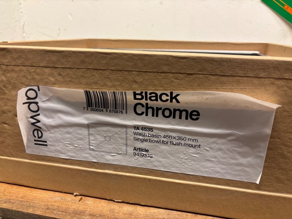 1563303-2 Tvättställ – Intra Olwell TA 4535 Black Chrome